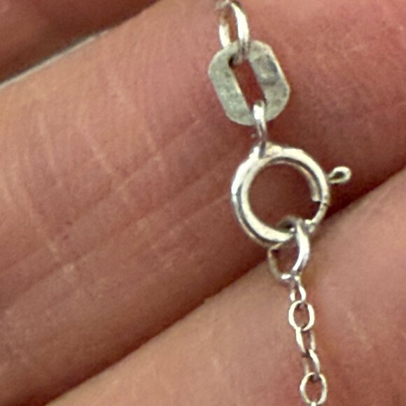 Vintage Theda .925 Sterling Marcasite Open Heart Pendant Necklace with 16" Chain - Picture 8 of 8